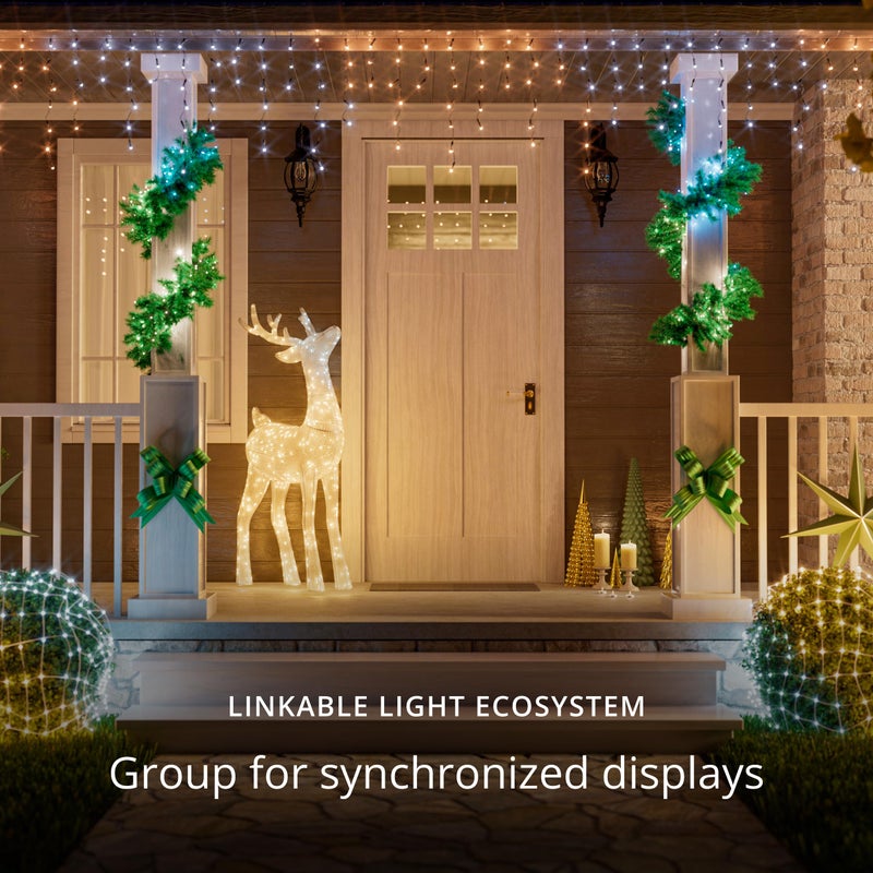 Twinkly Strings 400 LED RGB, LED Light String for in- and Outdoor, Smart LED Lights, Mappable LEDs, Compatible with Alexa and Google Home, IP44, Green Wire, 105ft - Image 5